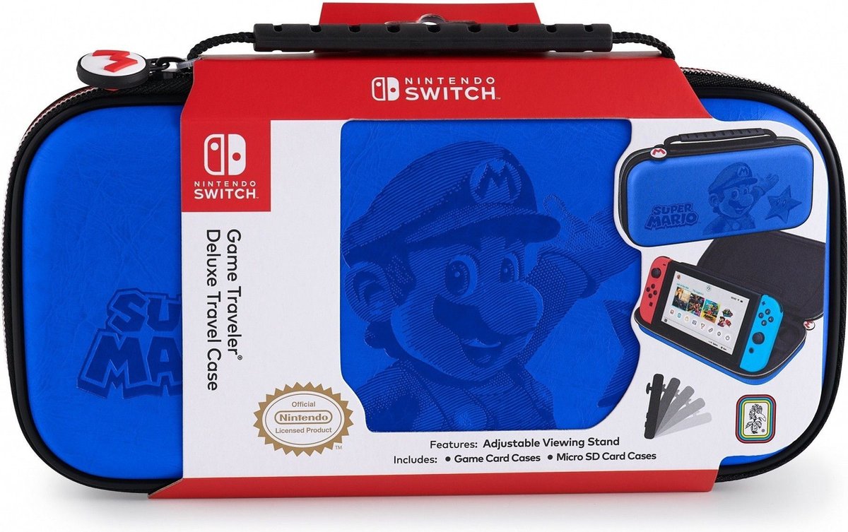 Valisette de rangement BigBen Bleu pour Nintendo Switch - Etui et