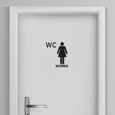 Toilet sticker Vrouw 2 | Toilet sticker | WC Sticker | Deursticker toilet | WC deur sticker | Deur decoratie sticker