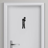 Toilet sticker Man 4 | Toilet sticker | WC Sticker | Deursticker toilet | WC deur sticker | Deur decoratie sticker