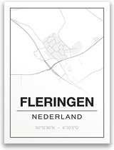 Poster/plattegrond FLERINGEN - A4