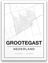 Poster/plattegrond GROOTEGAST - A4