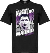 Ronaldo Real Madrid Portrait T-Shirt - Zwart - XL
