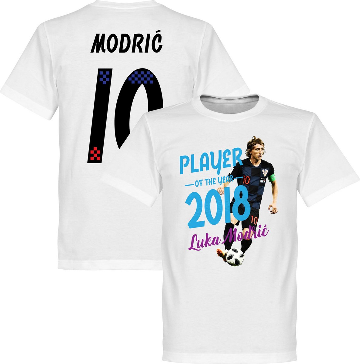 Modric Voetballer van het jaar 2018 T-Shirt - Wit - M