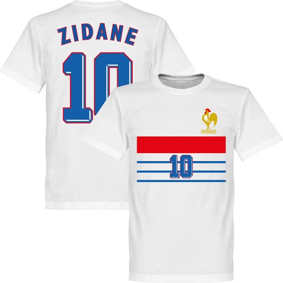 Frankrijk Champions 1998 Retro Away T-Shirt + Zidane 10