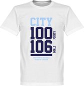 Manchester City 100+ T-Shirt - Wit - XS