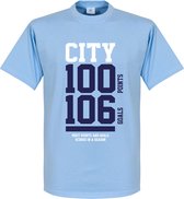 Manchester City 100+ T-Shirt - Licht Blauw - M