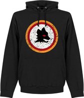 AS Roma Vintage Logo Hooded Sweater - L