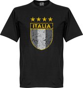 Italie Gold Star Vintage Logo T-shirt - Zwart - 4XL