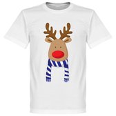Reindeer Supporter T-Shirt - Blauw/Wit - M