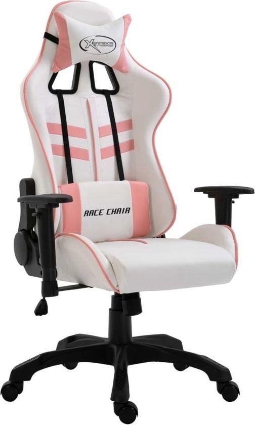 Gamestoel (INCL leer Pink Gaming Stoel - Gaming Chair -... | bol.com
