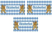 Oktoberfest 3x Oktoberfest vlaggen 90 x 150 cm - Bierfeest/beieren versiering - Wand/muur/deur decoratie