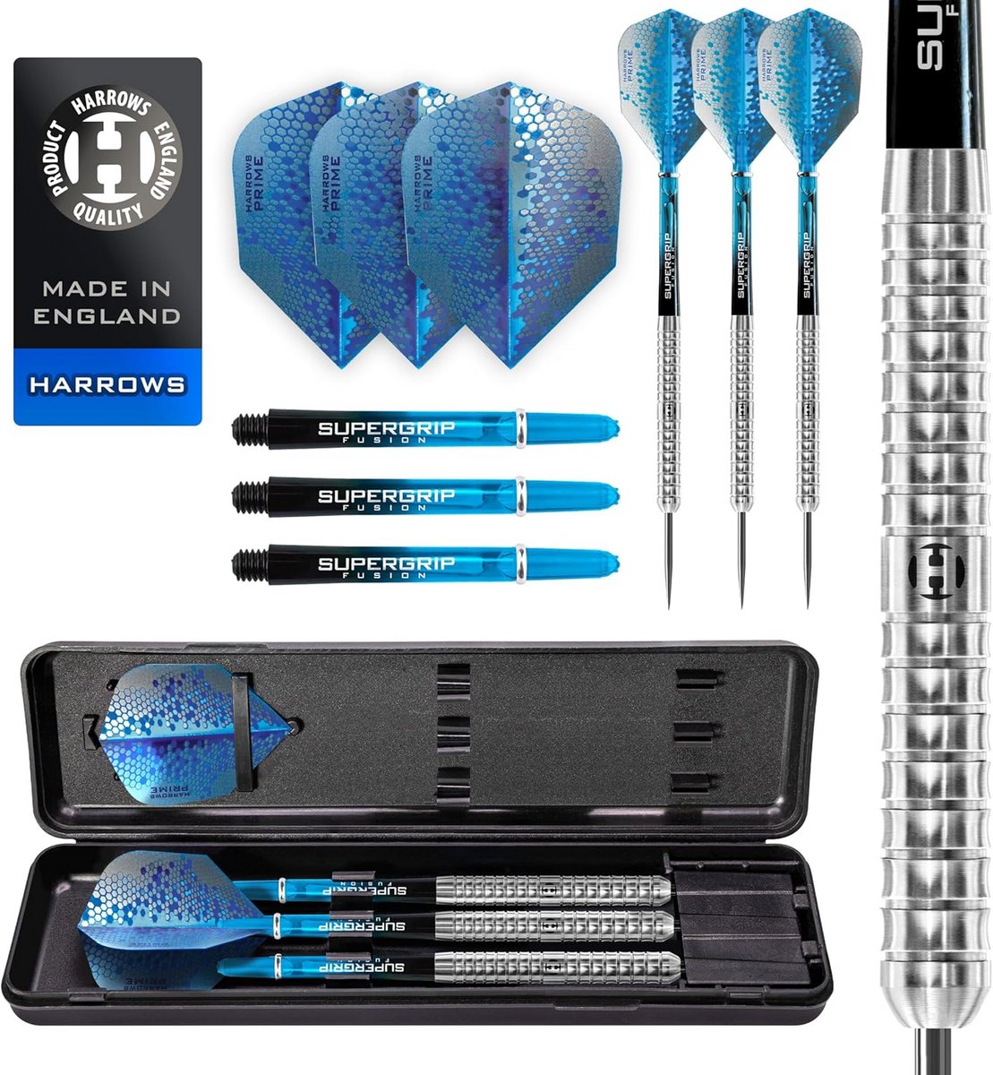 Tungsten Steeltip Darts Set met Draagtas en Scheermessen - 21g, 22g, 23g, 24g