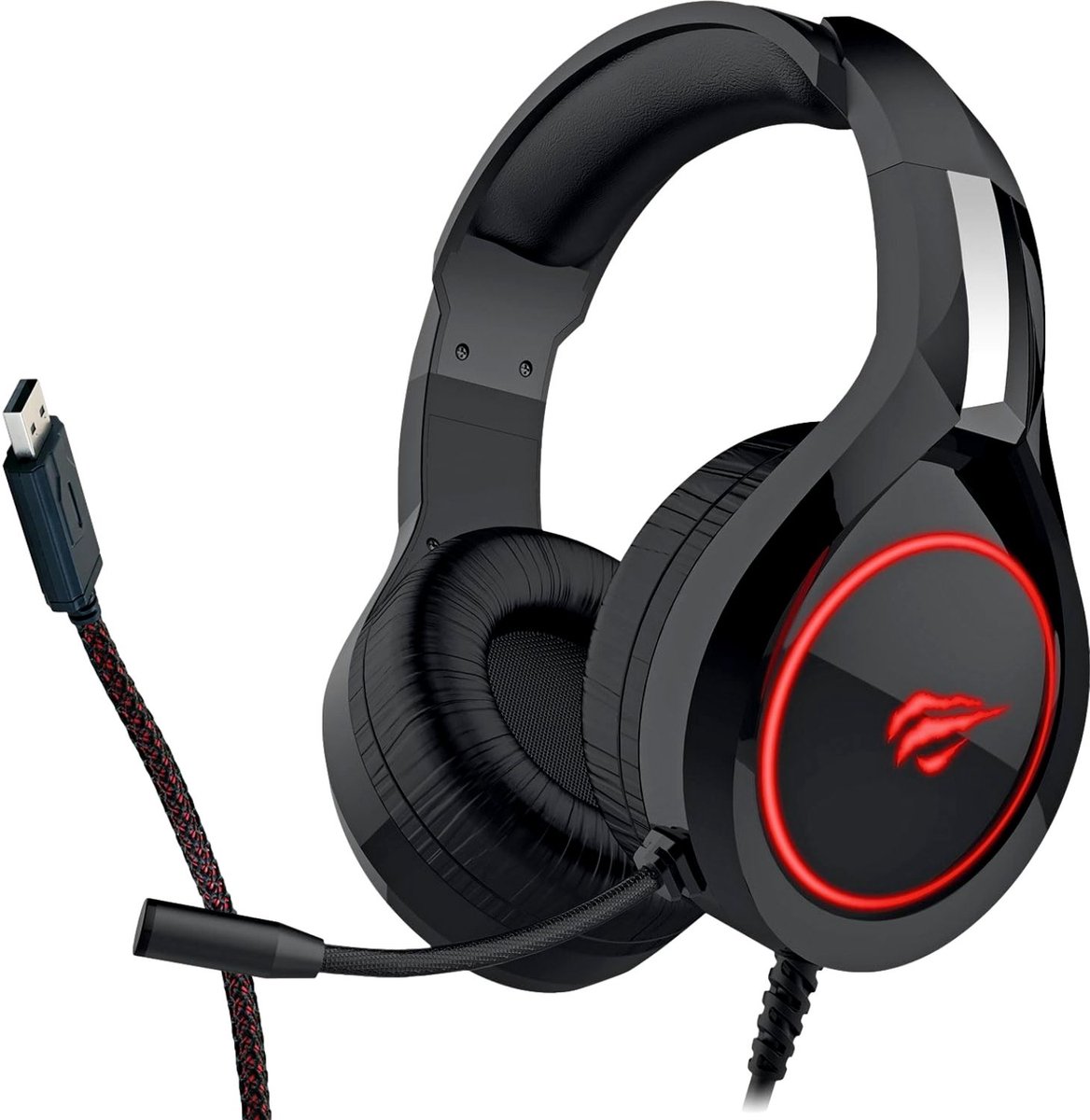 Schwaiger USB Gaming Over-Ear Headset Koptelefoon Microfoon LED Stereo PC Notebook