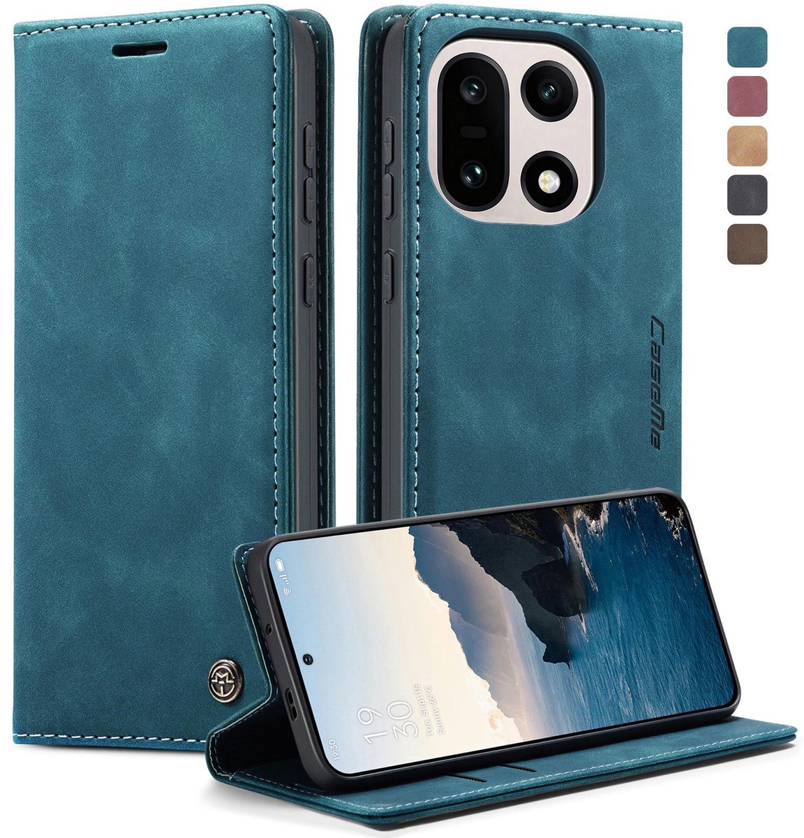 CaseMe Telefoonhoesje geschikt voor OnePlus 15 Hoesje | CaseMe 013 Bookcase Portemonnee | Pasjeshouder voor 2 Pasjes | Telefoonhoesje voor Pinpas / OV Kaart / Rijbewijs - Blauw