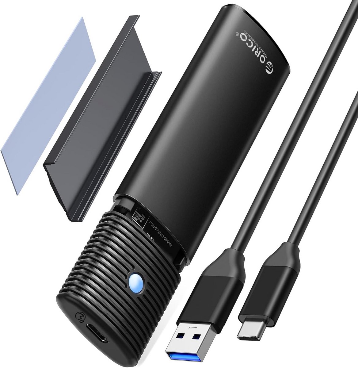 M.2 NVMe SSD Behuizing USB 3.2 Adapter met 10Gbps voor PCIe M-Key/M+B Key