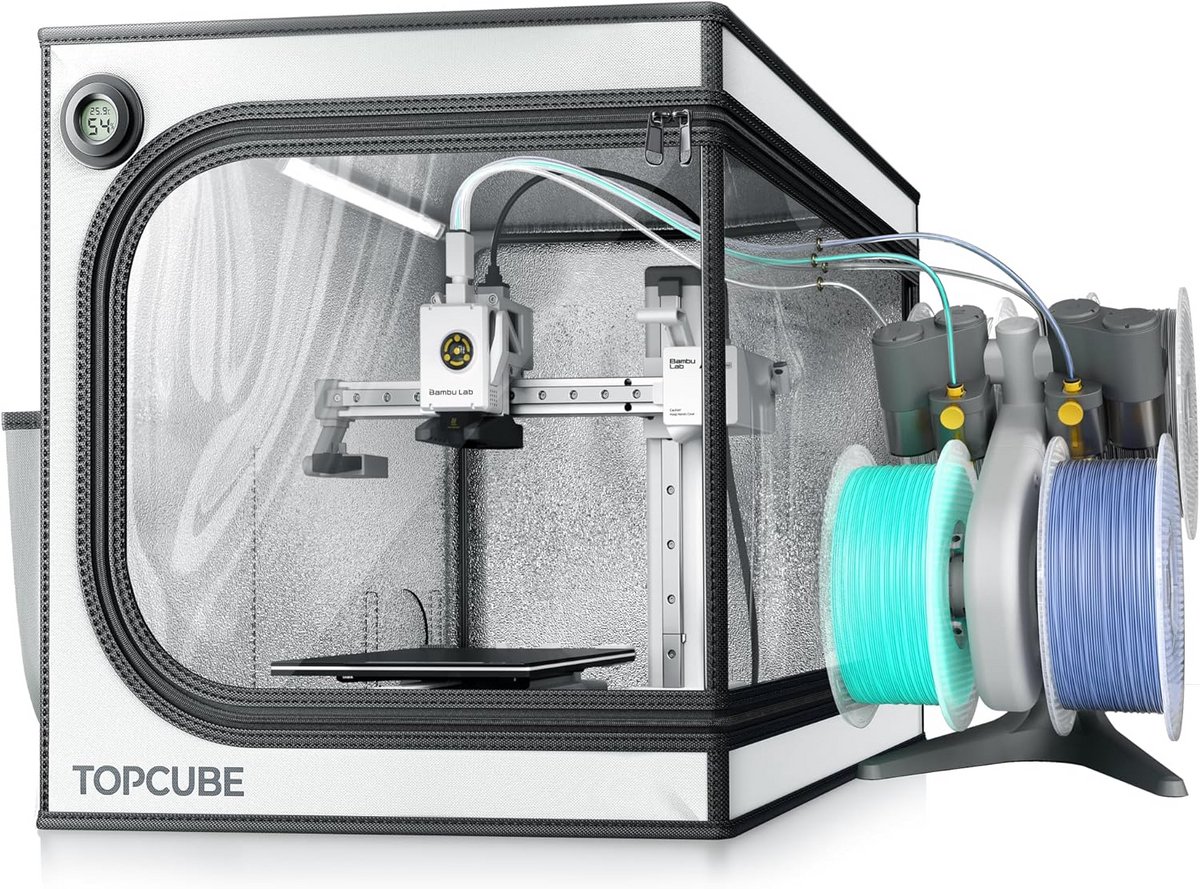 Behuizing voor 3D-printers met LED-verlichting en constante temperatuur - 460 x 460 x 550 mm