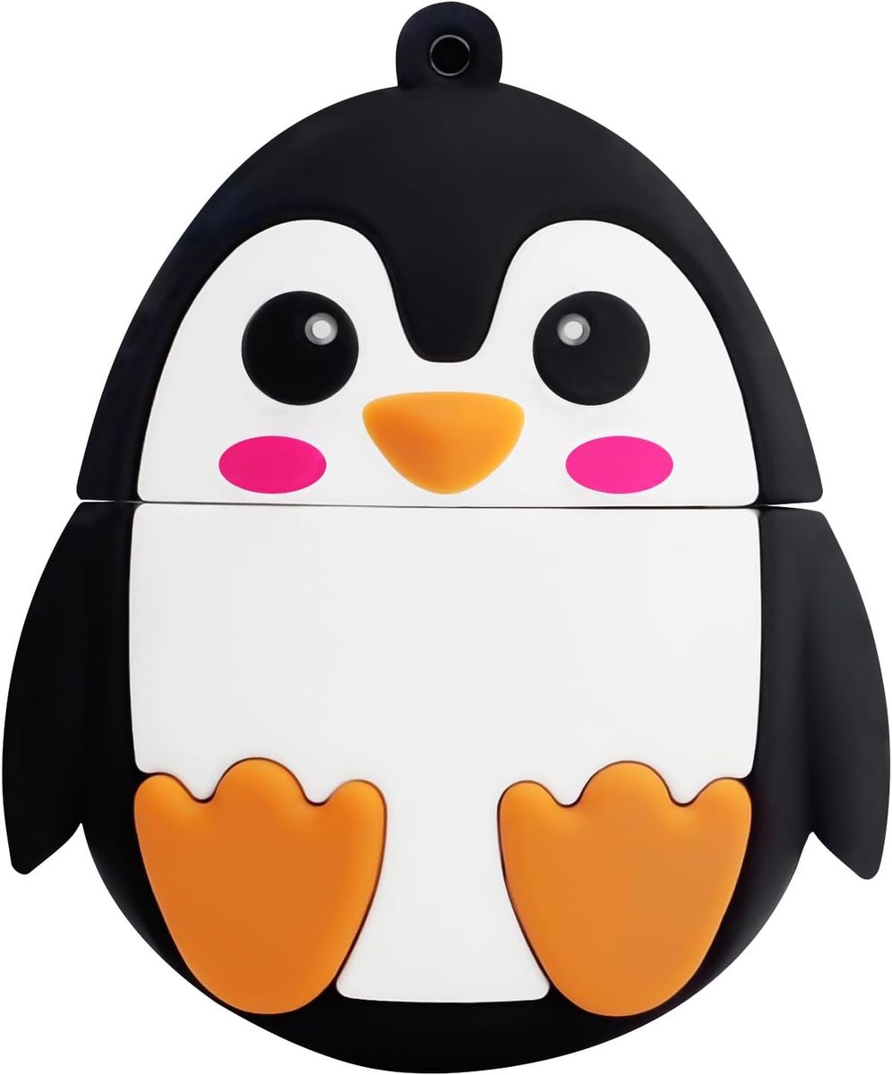 64GB USB Flash Drive in Cute Penguin Shape - Portable Memory Stick for Data Storage