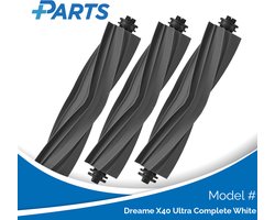 Dreame X40 Ultra Complete White Borstels (3 Stuks, Plus.Parts® alternatief voor RMSRB0)