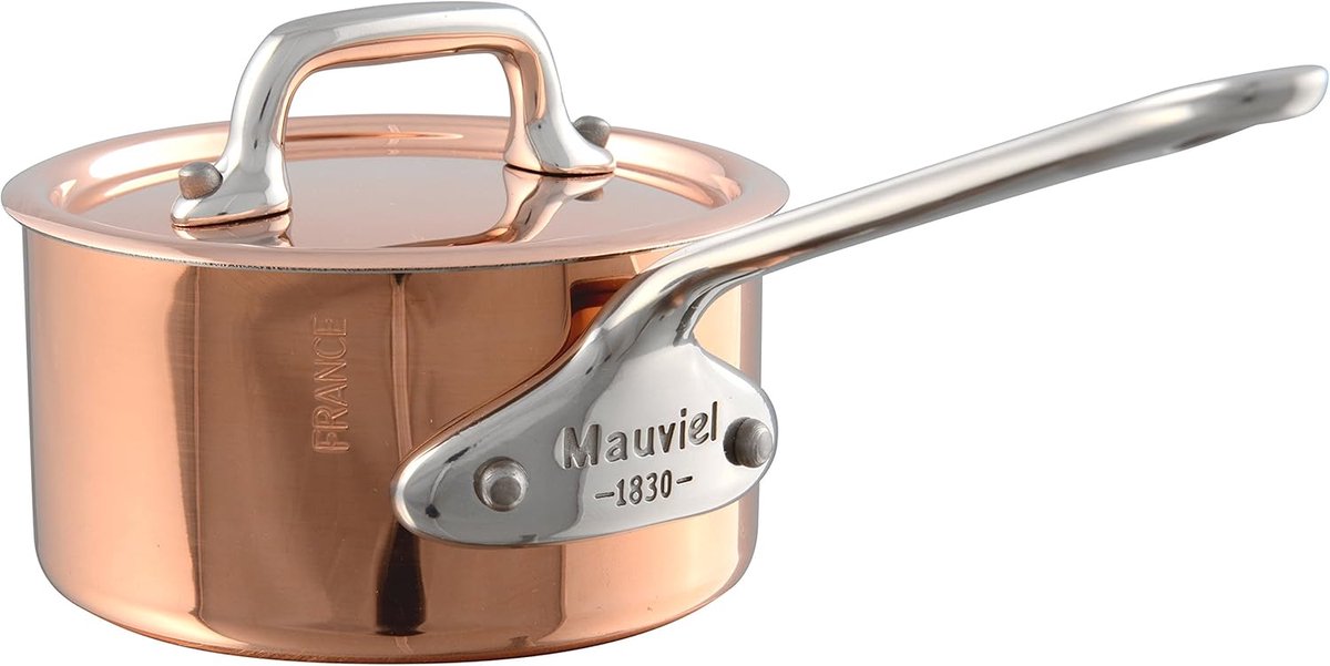 Mini Koper Kookpan met Deksel 9 cm - Stijlvol en Multifunctioneel