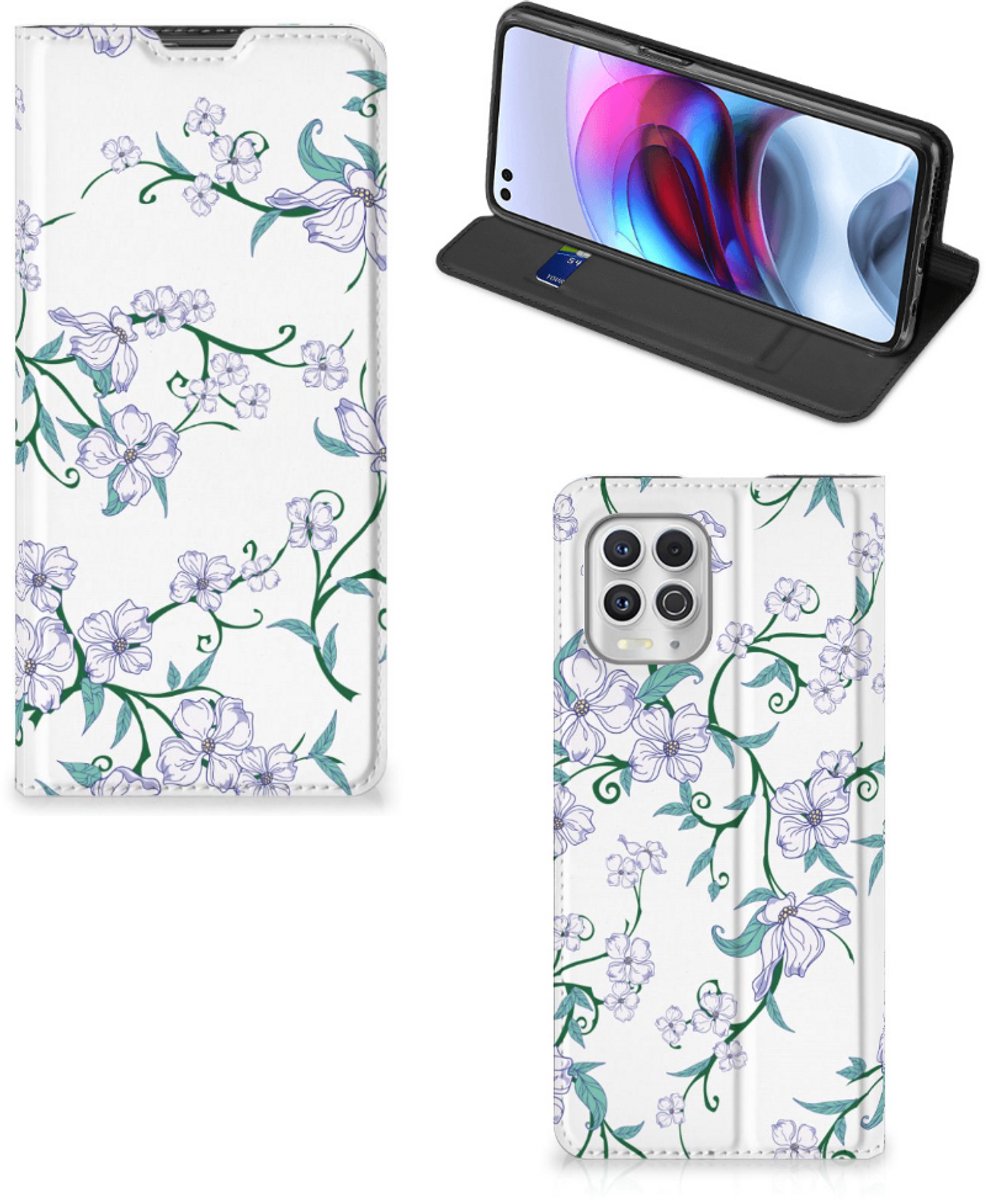 Motorola Moto G100 Uniek Smart Cover Blossom White