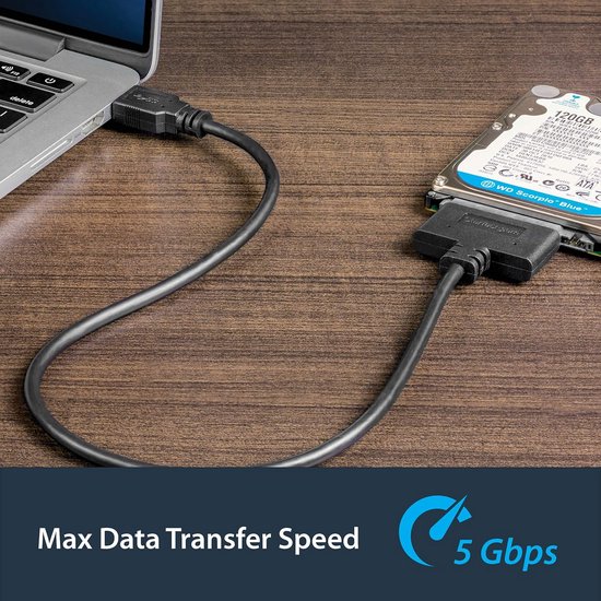 SATA naar USB kabel - 2,5" SATA III harde schijf adapter - extern converter voor SSD/HDD datatransfer — afbeelding 5