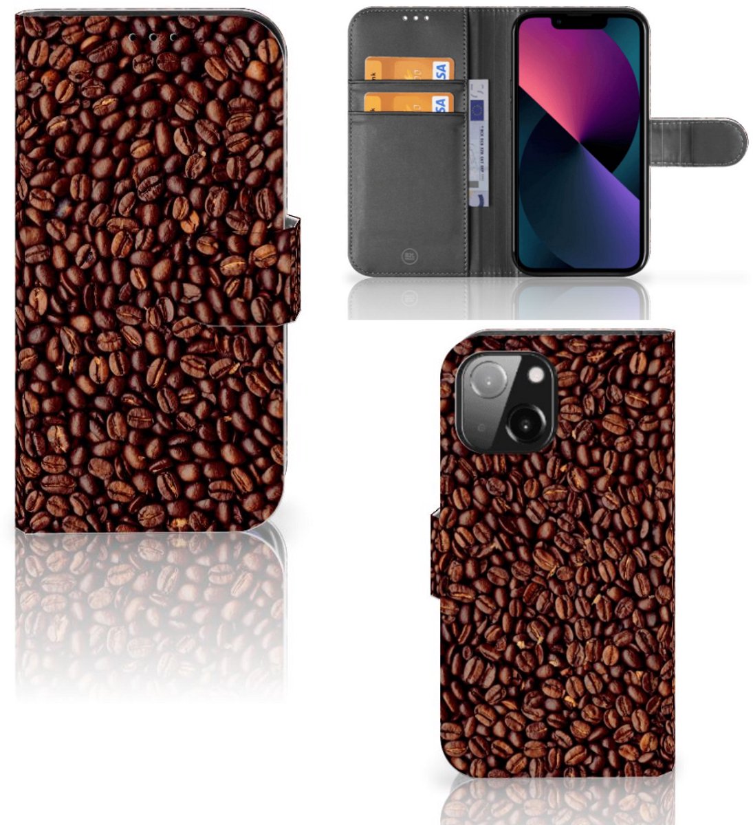 iPhone 13 Mini Book Cover Koffiebonen