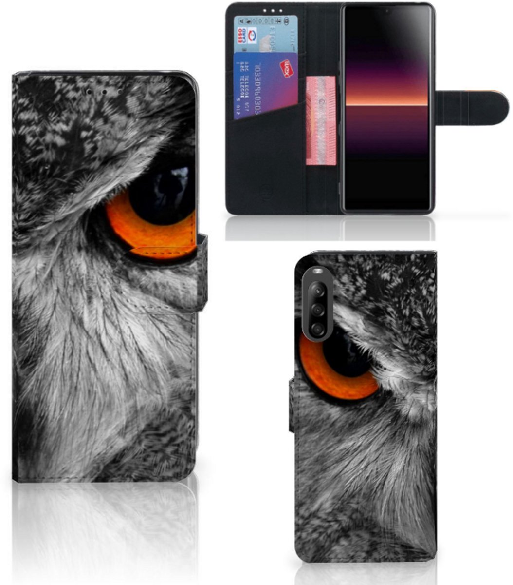 Sony Xperia L4 Telefoonhoesje met Pasjes Uil