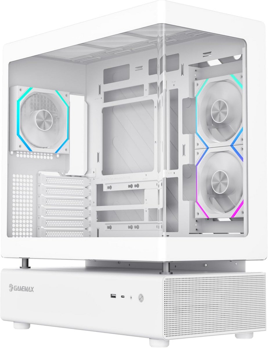 Gebruiksvriendelijke PC Behuizing met 270° Panoramisch Glas en 6 ARGB Ventilatoren