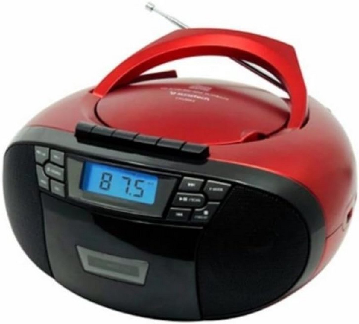 Draagbare stereo CD/RW/MP3/WMA met USB en AUX-in, rood