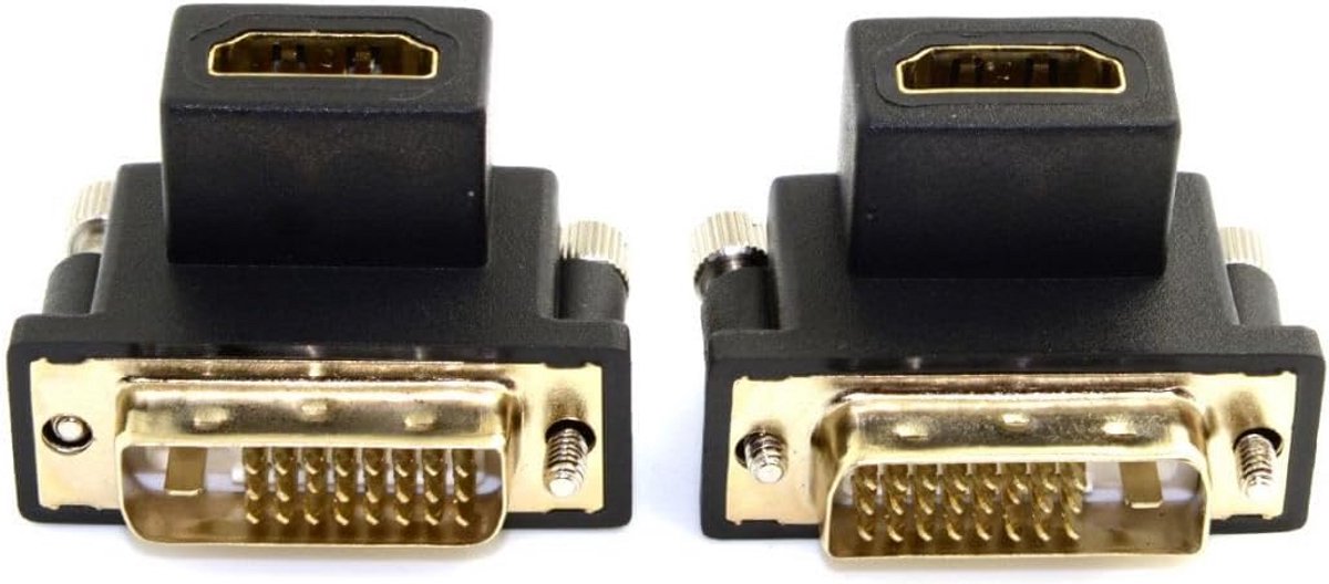 DVI naar HDMI Converter 90 Graad Hoek Adapter voor Computer en HDTV