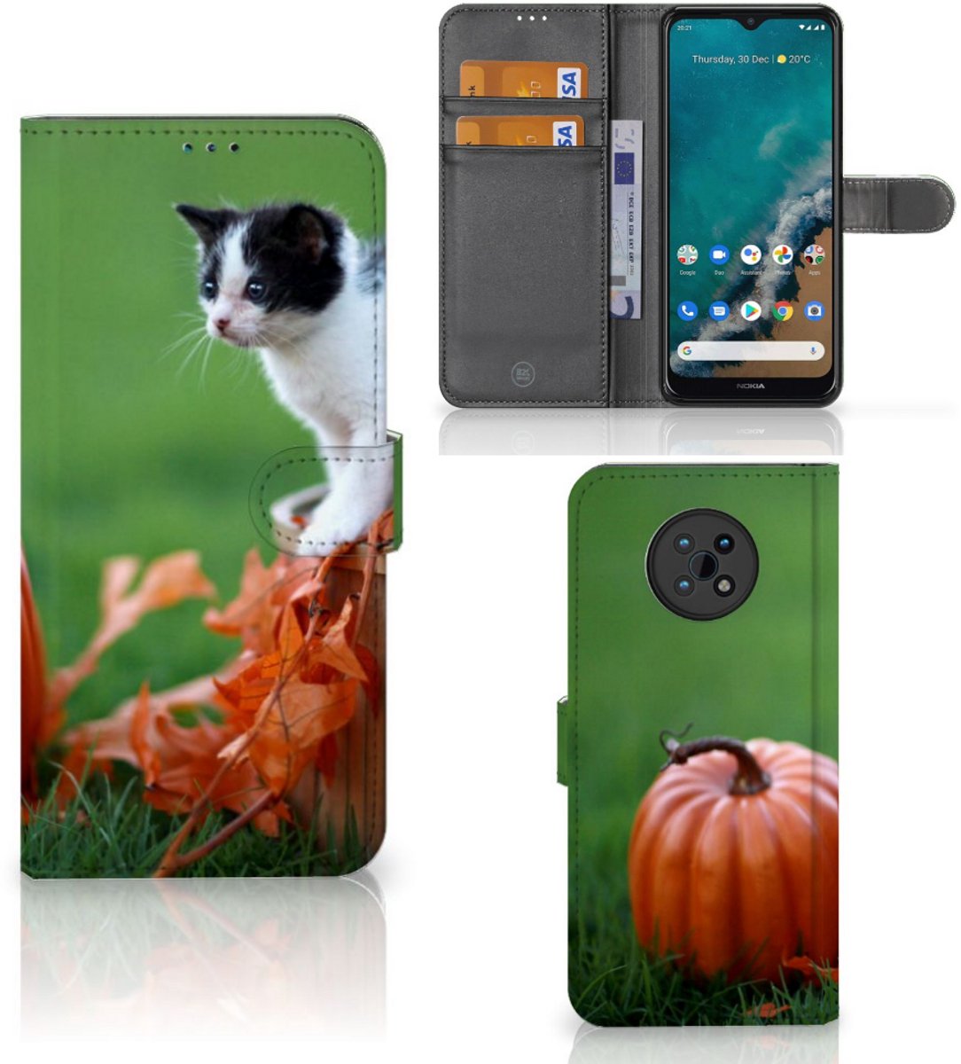 Nokia G50 Telefoonhoesje met Pasjes Kitten