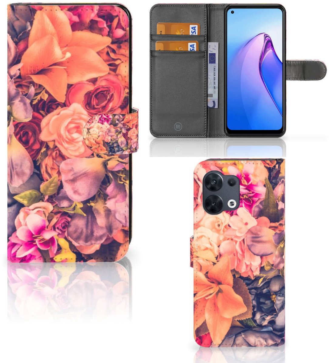 OPPO Reno8 Hoesje Bosje Bloemen