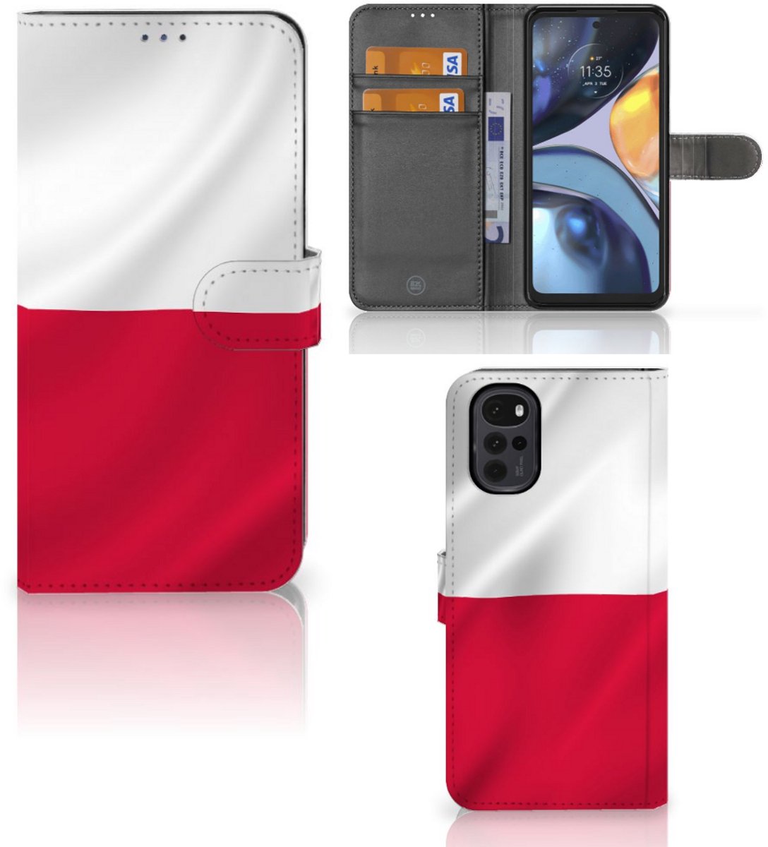 Motorola Moto G22 Bookstyle Case Polen