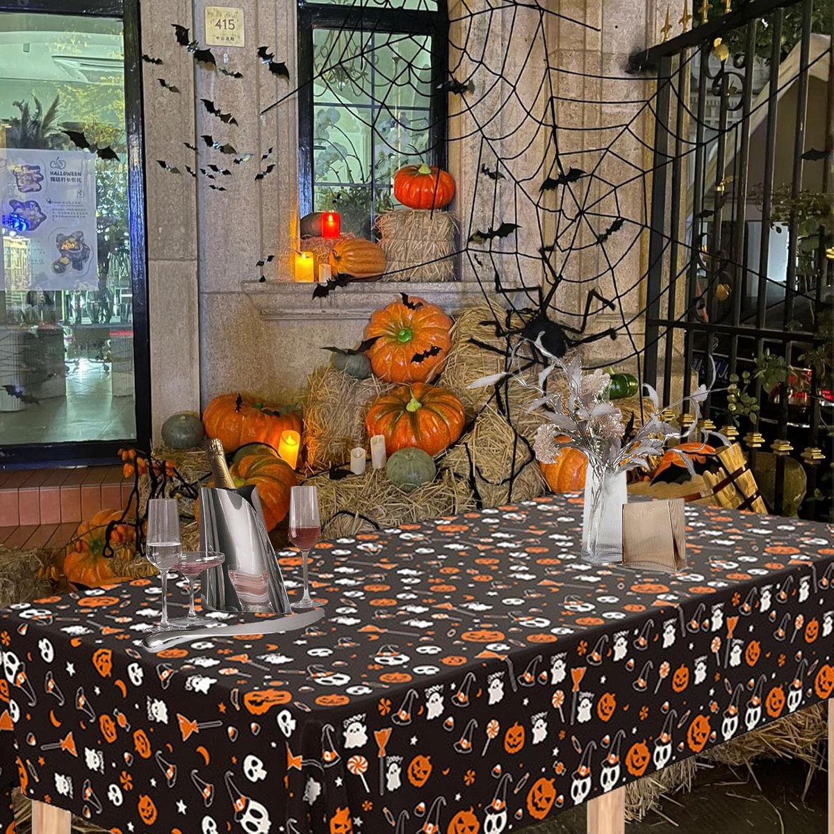 Halloween Tafelkleed 2 Stuks voor Kinderen - 137 x 274 cm
