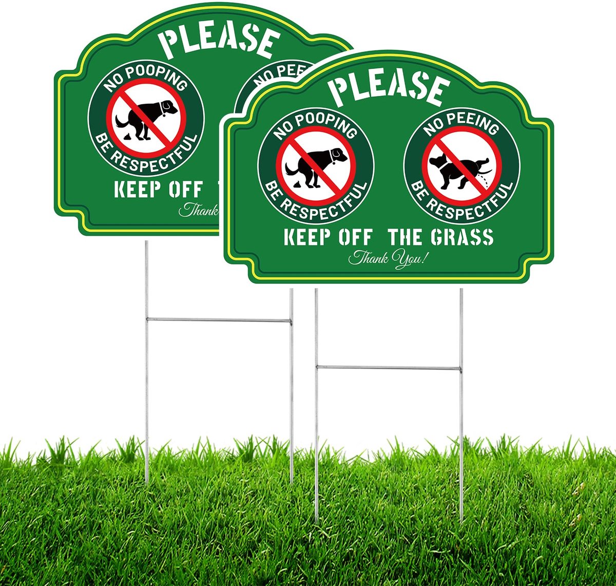 Verboden Te Plassen Bord voor Honden - Dubbelzijdige Afdruk - 35 x 25 cm