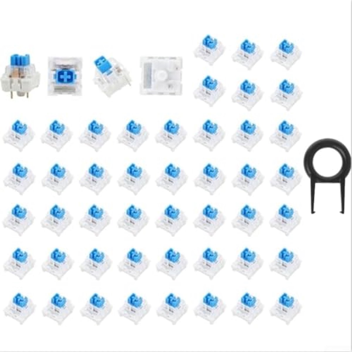 Mechanische Tastaturschalter - Tactiele blauwe schakelaars - 45 stuks