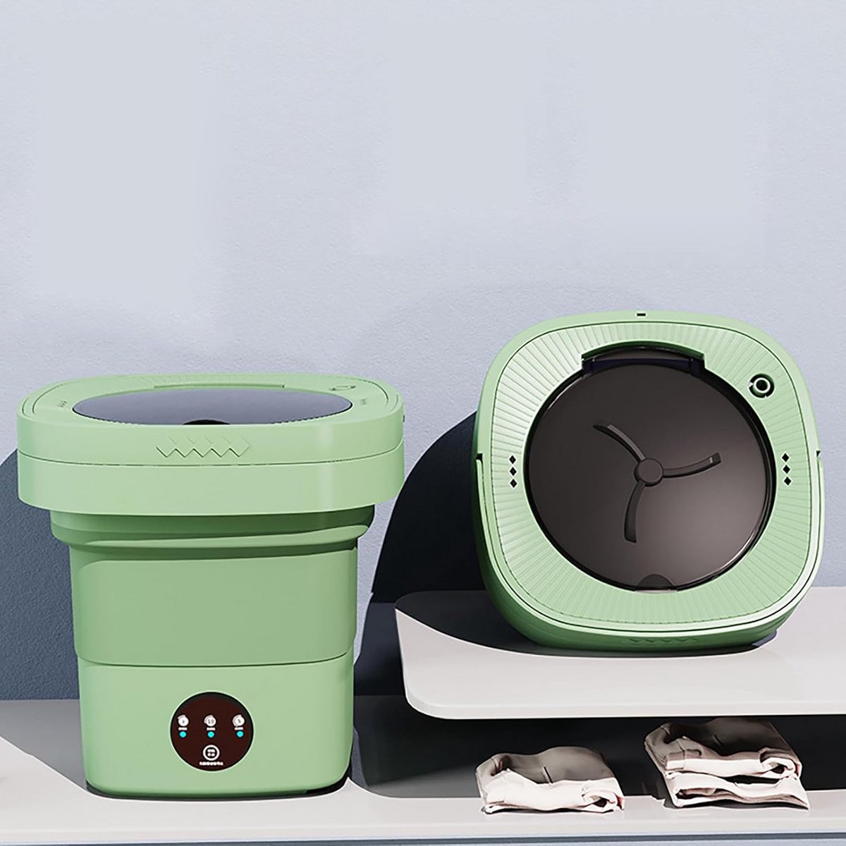 Draagbare opvouwbare mini-wasmachine voor kleine was