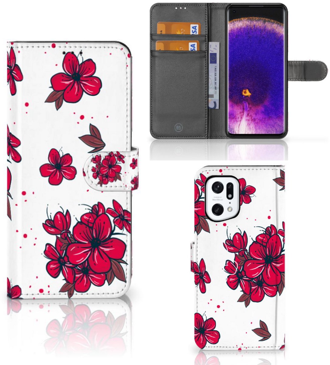 OPPO Find X5 Pro Hoesje Blossom Red