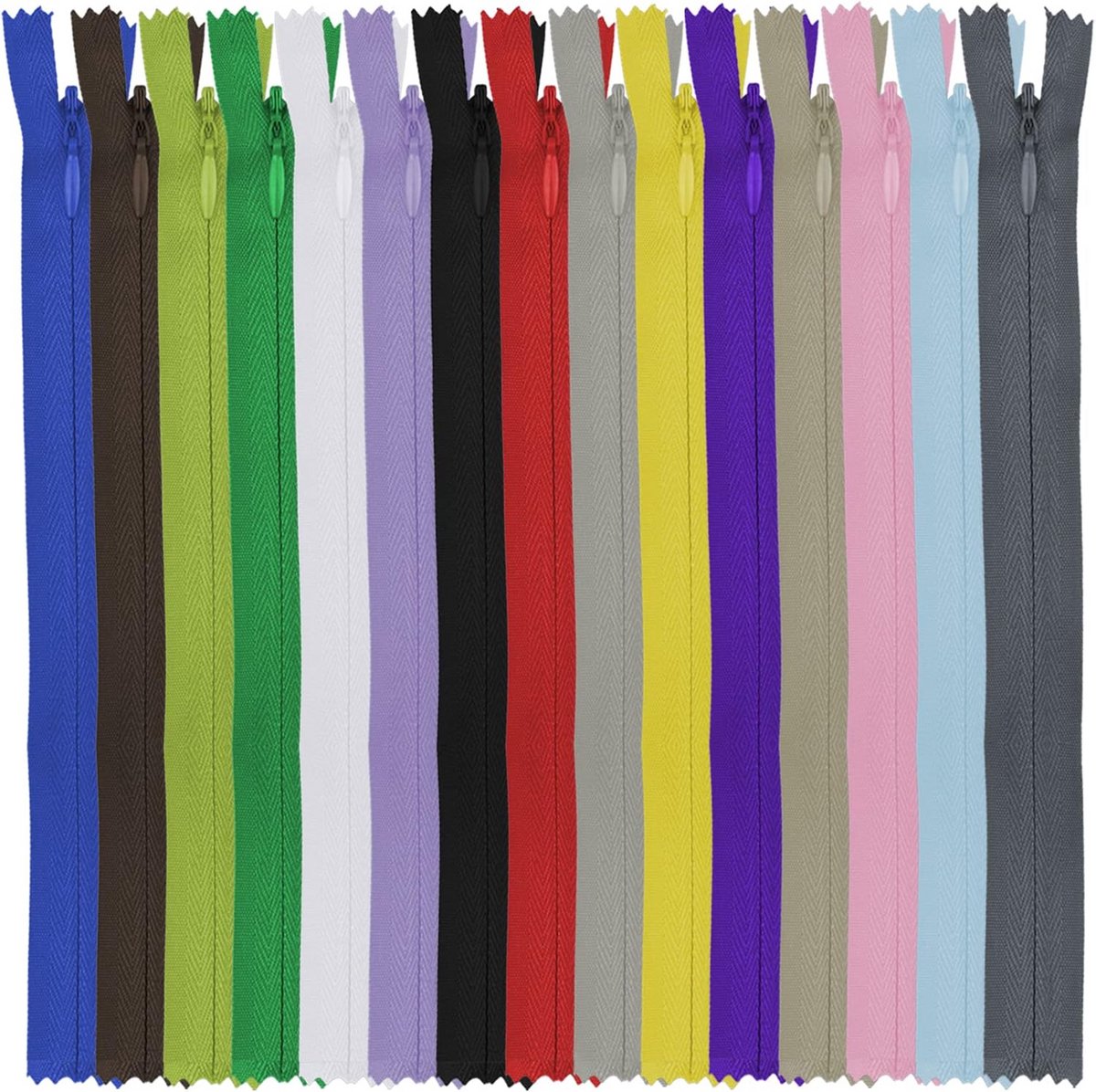 15-delige set 60cm Multicolor Nylon Coil Ritsen voor Naaien en Ambachten