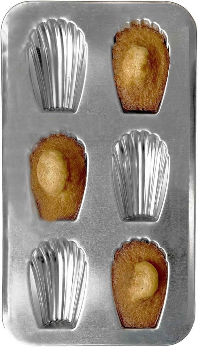 Bakvorm voor 6 Gourmand Madeleines - Metaal