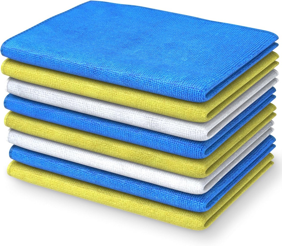 24x Microvezeldoeken Set - Absorberend & Pluisvrij voor Glas, Keuken & Auto