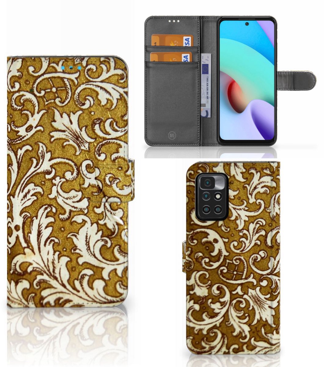Wallet Case Xiaomi Redmi 10 Barok Goud
