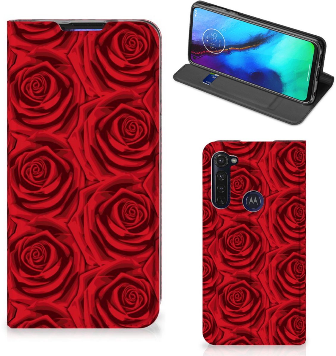 Motorola Moto G Pro Smart Cover Red Roses