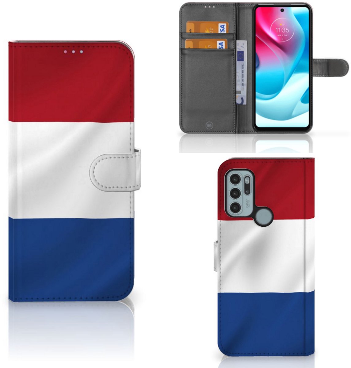 Motorola Moto G60s Bookstyle Case Nederlandse Vlag