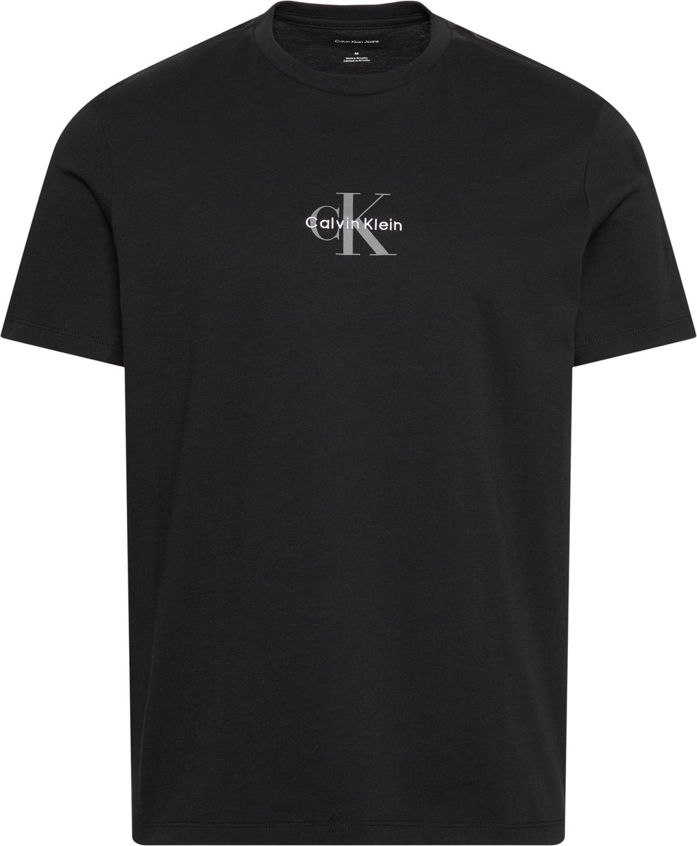 Calvin Klein Jeans Ss 30S Micro Monologo Graphic Te Zwart