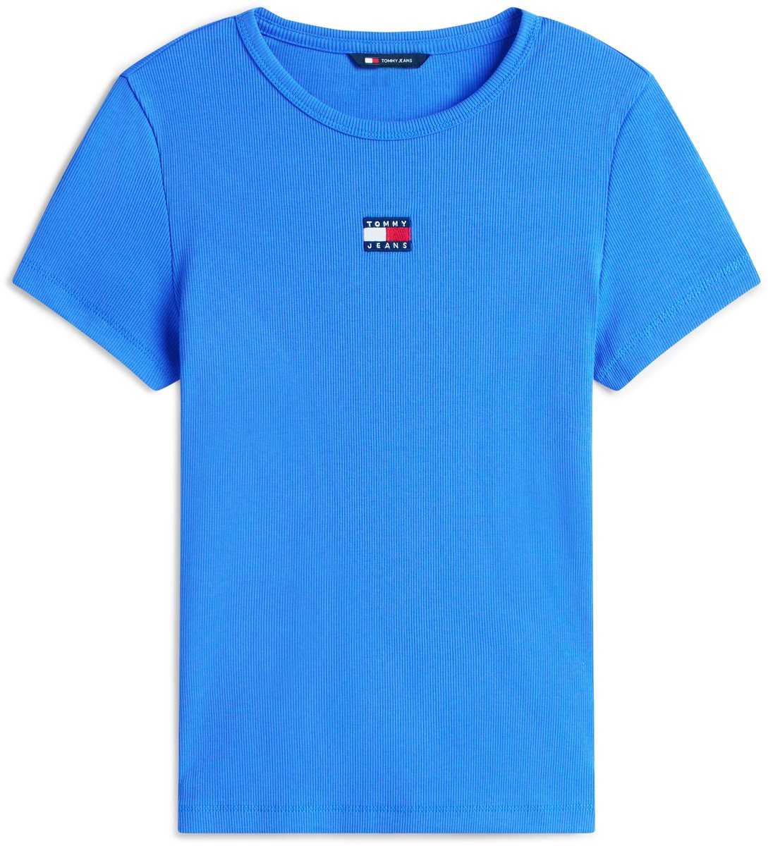 Tommy Jeans T-shirt Tjw Slim Badge Rib Dw0dw17881 Empire Dames Blauw