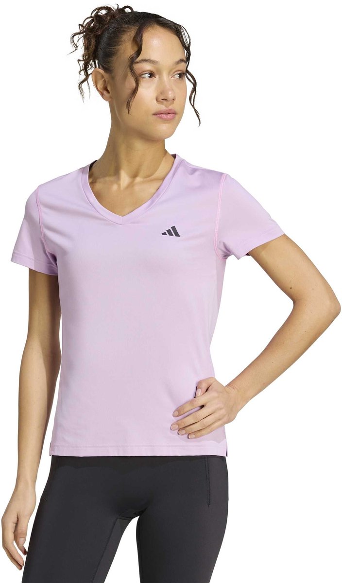 ADIDAS we min v nk tee Training t-shirt korte mouw dames Lichtrood