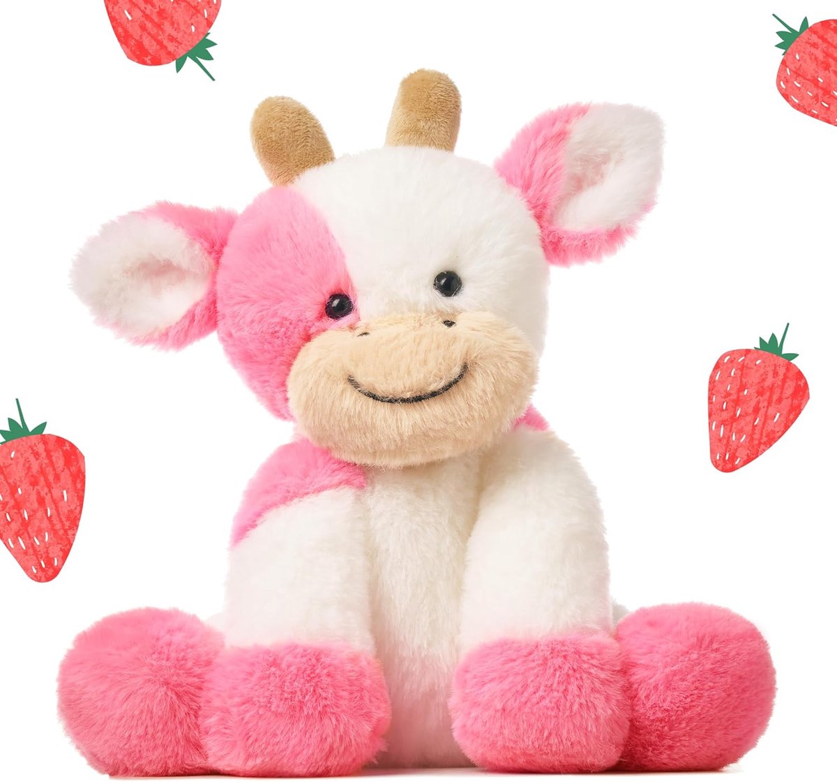 Zachte pluche koe knuffel voor kinderen - 22,9 cm - Perfect verjaardagscadeau voor peuters en jongens/meisjes