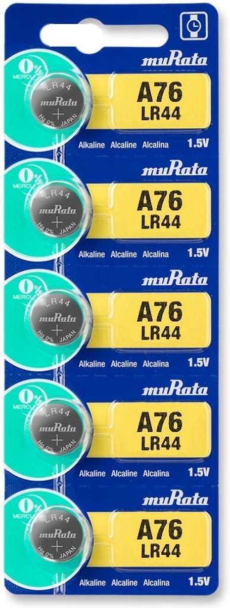 Knoopcel LR 44 Alkalinemangaan 120 mAh 1,5 V - Set van 5