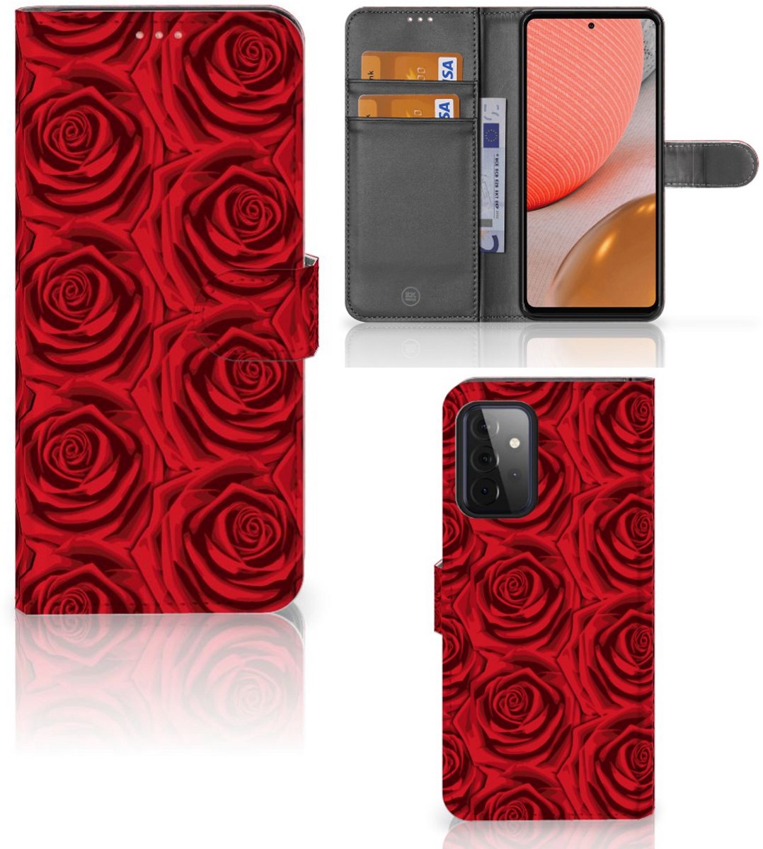 Samsung Galaxy A72 Hoesje Red Roses